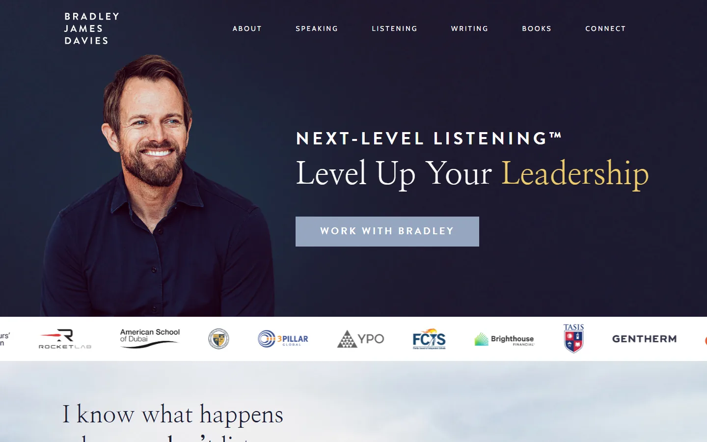 Bradley James Davies: the live site, bradleyjamesdavies.com